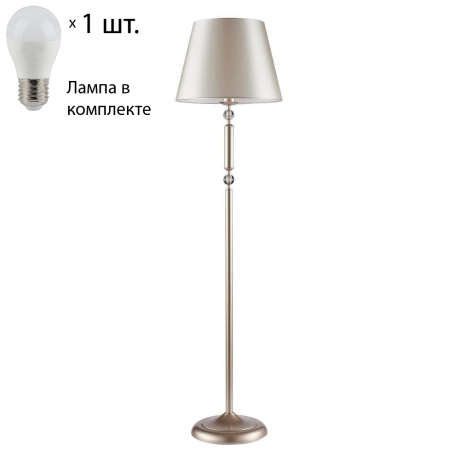 Торшер Crystal Lux с лампочкой Flavio PT1 Gold+Lamps E27 P45 