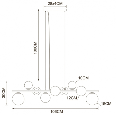 Подвесной светильник Arte Lamp Gemini A2243SP-9PB 