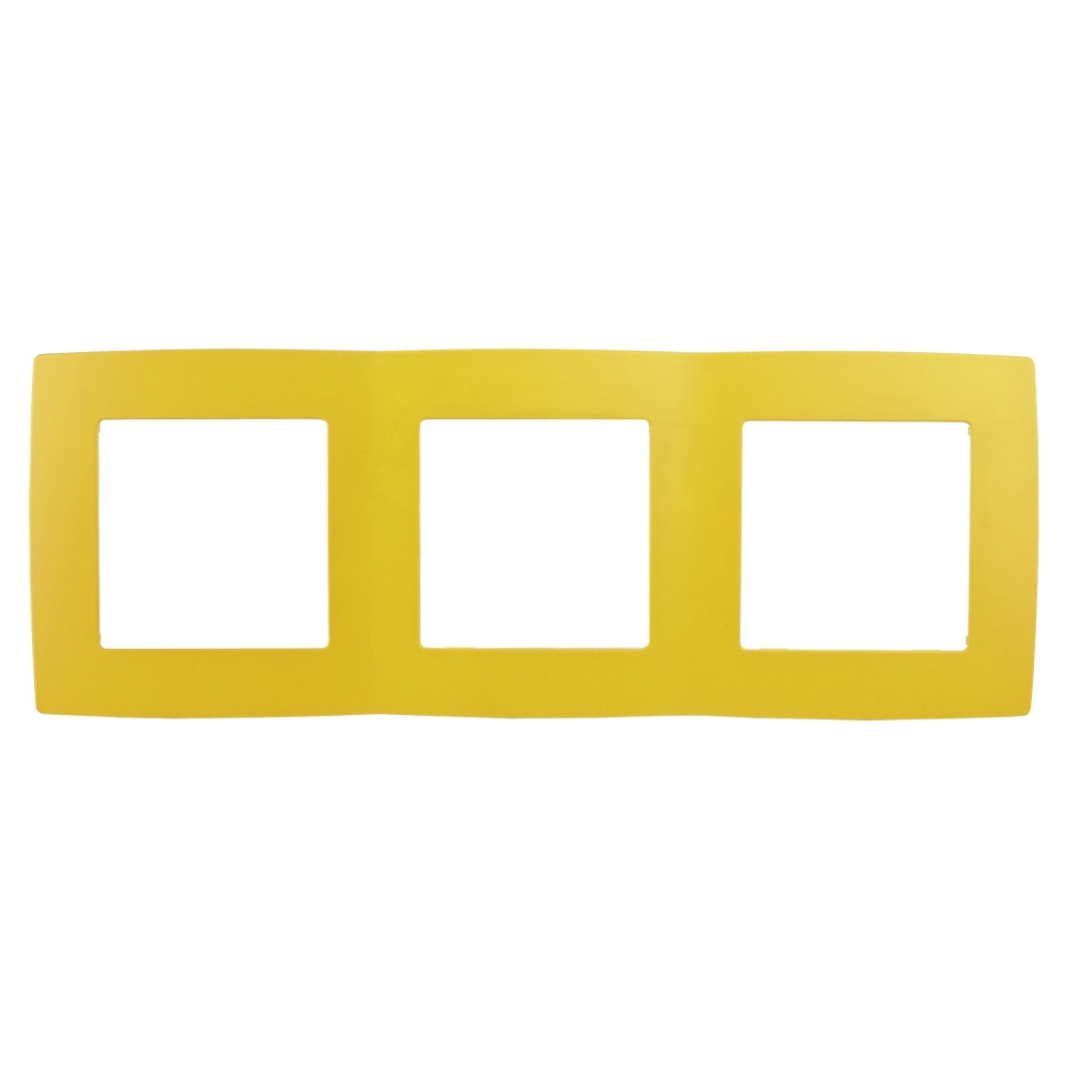 Рамка на 3 поста (желтый) Эра 12-5003-21 (Б0019404) - фото 1