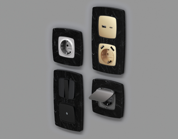 Рамка на 1 пост Ambrella Volt OMEGA OF940701