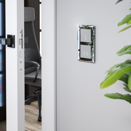 Выключатель одноклавишный с подсветкой без рамки Werkel серебряный W4510006