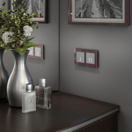 Выключатель одноклавишный с подсветкой без рамки Werkel серебряный W4510006