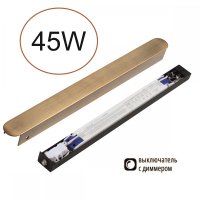 357787BR LEDA ODL26 261 артикулов 7154) Диммируемый драйвер металл/бронза с выкл. на корпусе IP20 45W 24V 0-1.875 FINO XS