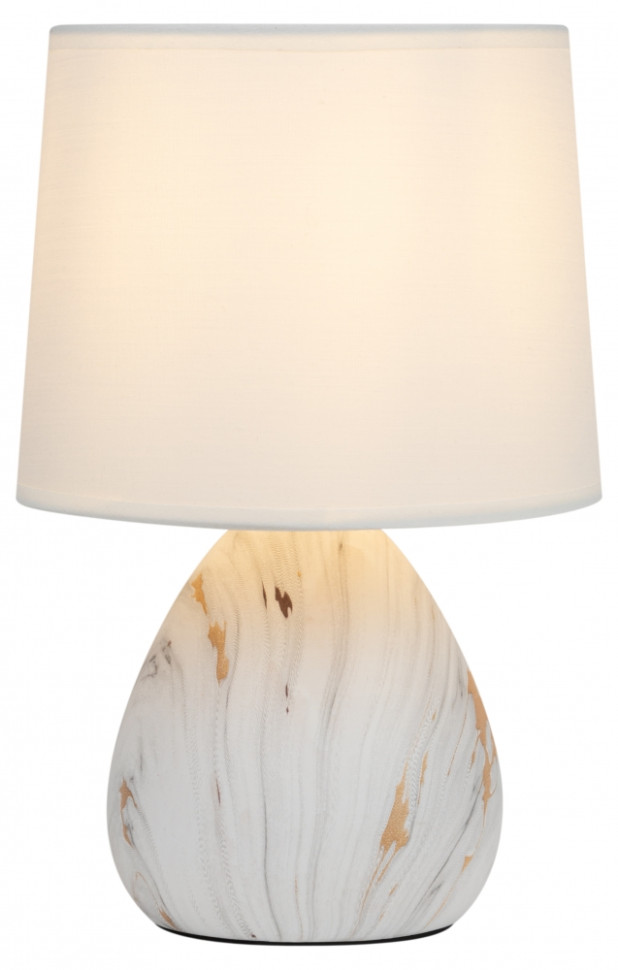 Настольная лампа Rivoli Damaris D7037-501 (Б0053457), цвет белый с золотом под мрамор - фото 1