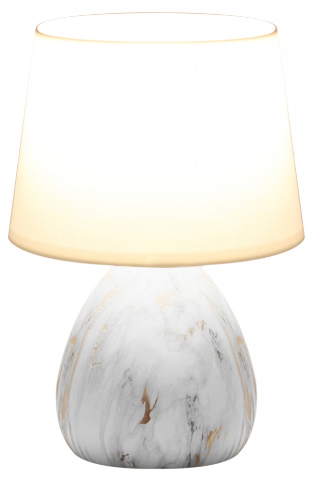 Настольная лампа Rivoli Damaris D7037-501 (Б0053457), цвет белый с золотом под мрамор - фото 2