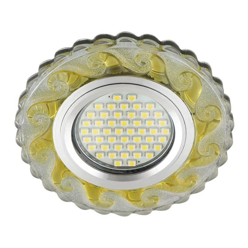 Встраиваемый светильник с подсветкой Fametto Luciole DLS-L139 Gu5.3 Glassy/Gold UL-00003872, цвет хром DLS-L139 GU5.3 GLASSY/GOLD - фото 1
