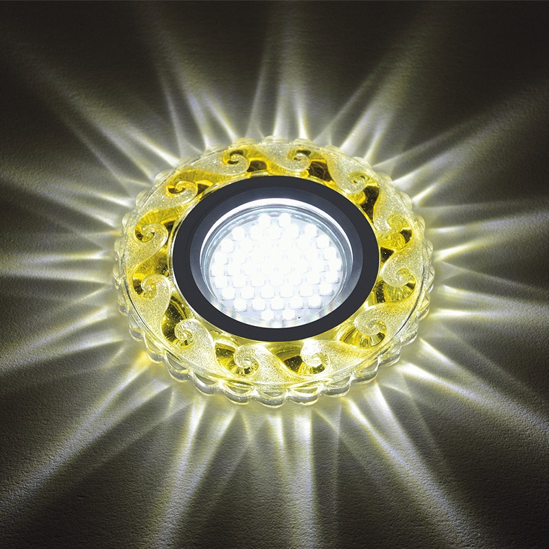 Встраиваемый светильник с подсветкой Fametto Luciole DLS-L139 Gu5.3 Glassy/Gold UL-00003872, цвет хром DLS-L139 GU5.3 GLASSY/GOLD - фото 2