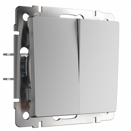 Выключатель проходной двухклавишный без рамки Werkel  W1122006 