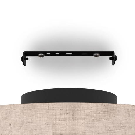 43974 Потолочный светильник TABLEY, 1X40W (E27), ?380, сталь, черный / текстиль, дерево, коричневый Eglo 