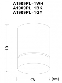 Нарушена упаковка!  <132558> Накладной светодиодный светильник Arte Lamp A1909PL-1BK