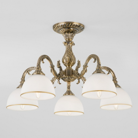 Люстра на штанге Eurosvet Caldera 60106/5 античная бронза 