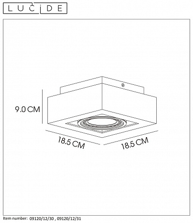 Накладной светильник Lucide Zefix 09120/12/31 