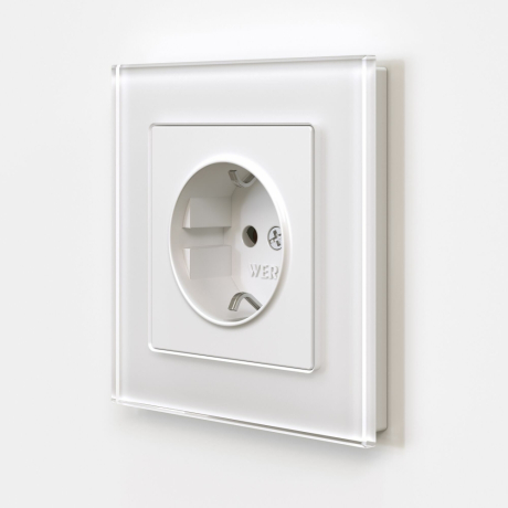Розетка с заземлением, без рамки Werkel белый матовый W1171061