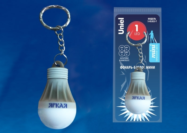 Светодиодный фонарь-брелок на батарейках 1LED Uniel  185611 (UL-00004092)