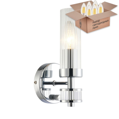 Бра с лампочкой Favourite Aesthetic 2672-1W+Lamps E14 Свеча 