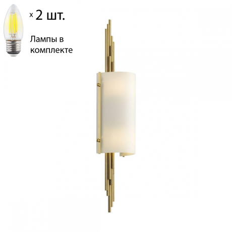 Бра Odeon Margaret с лампочками 5415/2W+Lamps E27 Свеча 