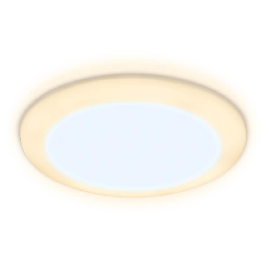 Встраиваемый cветодиодный светильник с регулируемым крепежом и подсветкой Ambrella light Downlight DCR301 светодиодный светильник feron al508 встраиваемый с регулируемым монтажным диаметром до 90мм 6w 6400k белый