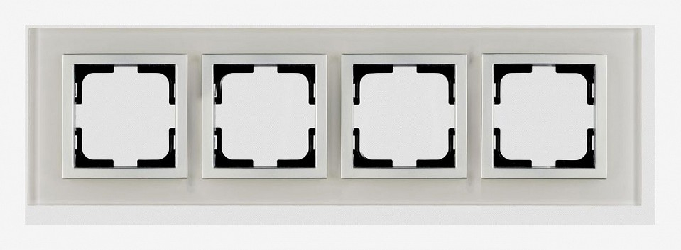 Рамка на 4 поста Mono Electric Style Glass 107-710000-163 