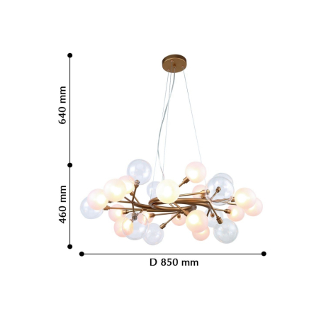 Подвесная люстра Favourite Babylon с поддержкой Маруся 2515-15P-М 