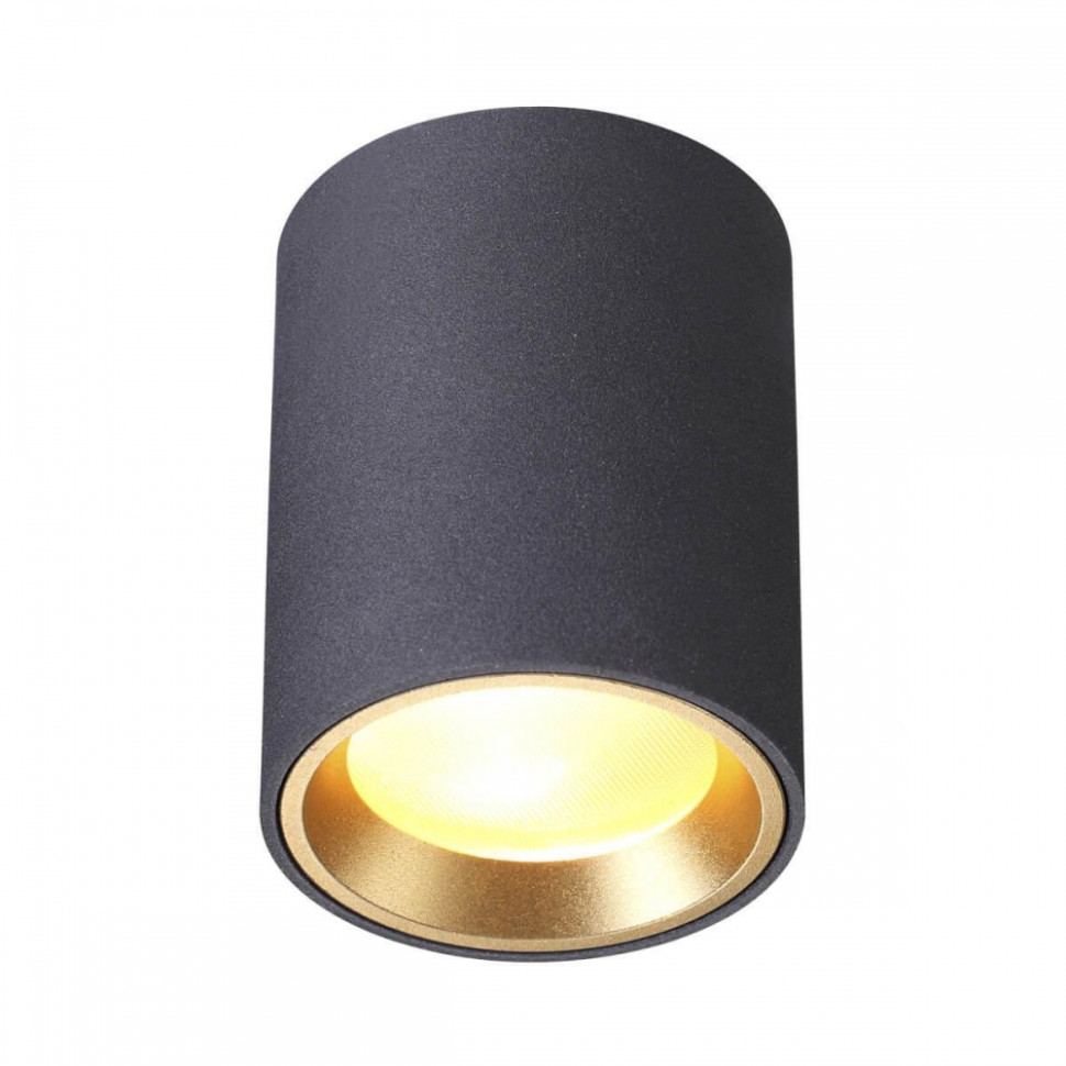 Потолочный уличный светильник со светодиодной лампочкой GU10, комплект от Lustrof. №186907-644122, цвет черный