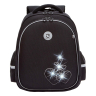 Нарушена упаковка!  <796731> Ранец GRIZZLY анатомическая спинка, c брелоком, для девочек, "HEARTS", чёрный 36х28х20 см, RAz-586-5/1 (274149)
