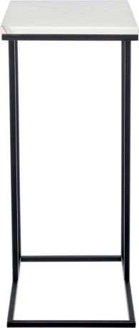 Придиванный столик Loft 50x30см, белый мрамор с черными ножками Bradex Home 761815