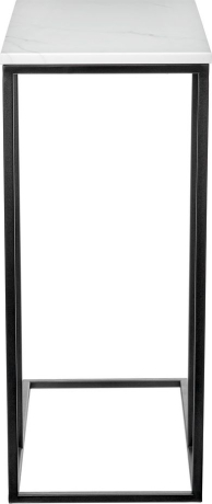 Придиванный столик Loft 50x30см, белый мрамор с черными ножками Bradex Home 761815