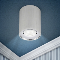 Светильник настенно-потолочный спот ЭРА OL1 GU10 SL/CH под лампу MR16/GU10 серебро/хром IP20 Б0041504