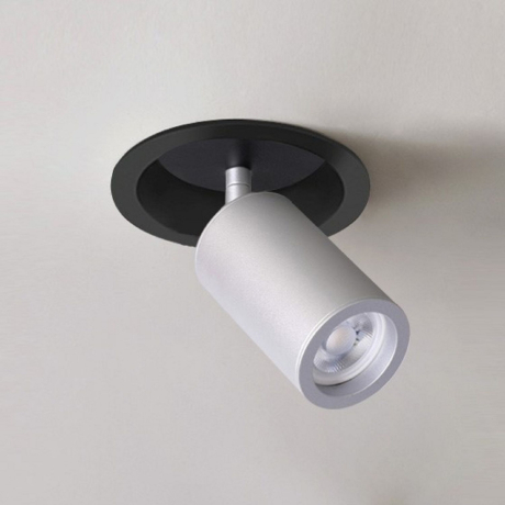 Врезной светильник черного цвета с серым плафоном, для лампы GU10 от GETOGAZOV FAMILY 