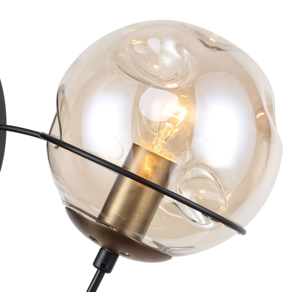 Бра с лампочкой F-Promo Grana 2202-1W+Lamps E14 P45, цвет черный и латунь 2202-1W+Lamps E14 P45 - фото 4