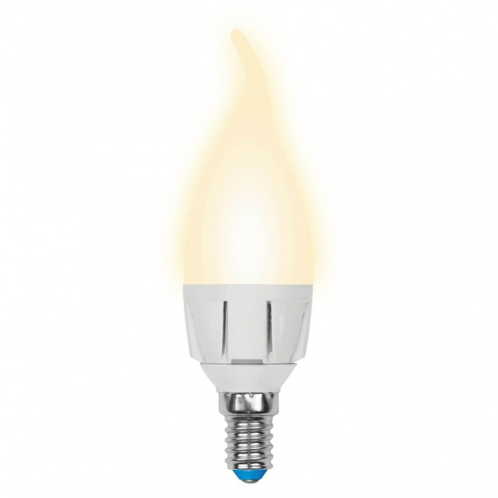 Диммируемая светодиодная лампа E14 7W 3000K (теплый) Uniel LED-CW37 7W-3000K-E14-FR-DIM PLP01WH (UL-00004299)