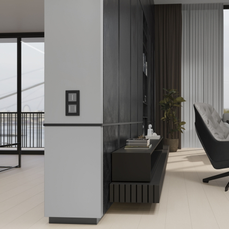 Сенсорный выключатель одноклавишный с подсветкой (серебряный) W4512006 Werkel 