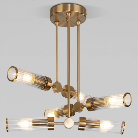 Люстра на штанге Eurosvet Oriens 60166/6 латунь 