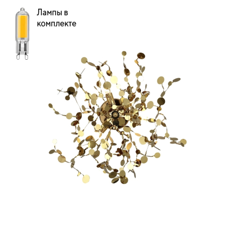 Бра в комплекте с Led лампами CRYSTAL LUX GARDEN AP-PL3 D400 GOLD+Lamps 
