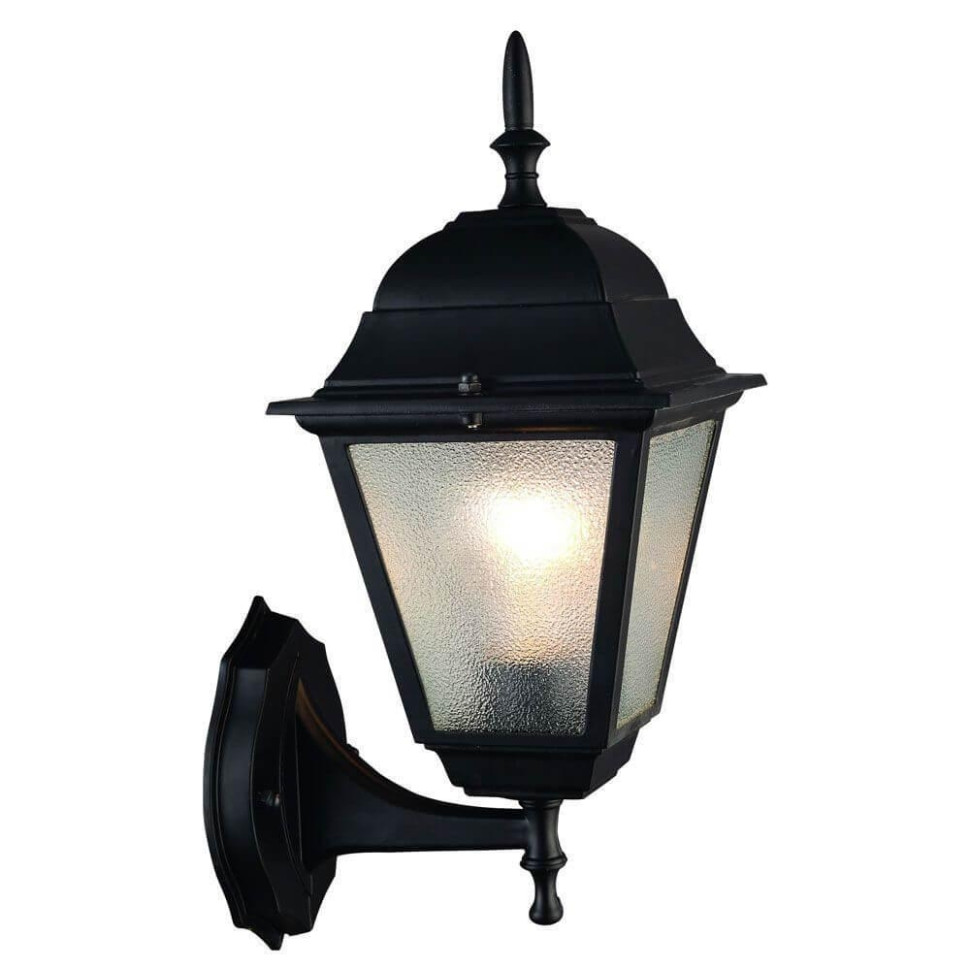 Уличный настенный светильник с лампочками. Комплект от Lustrof. №8912-616324, цвет черный - фото 1