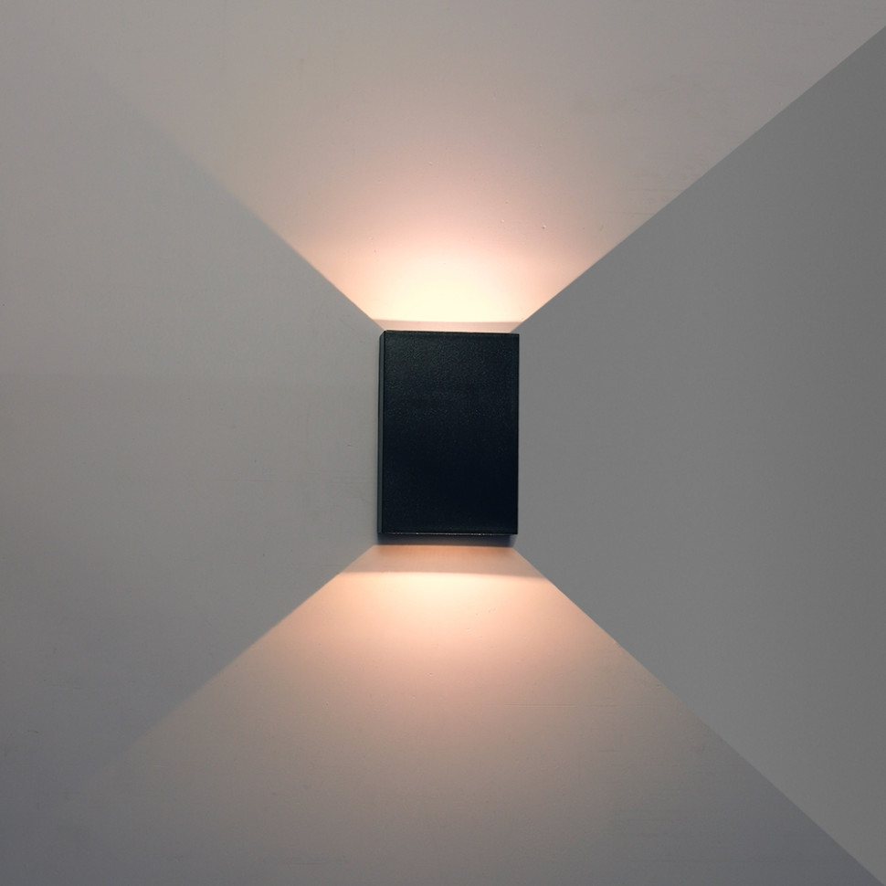 Фасадный светильник Arte lamp Algol A2750AL-2BK, цвет черный - фото 3