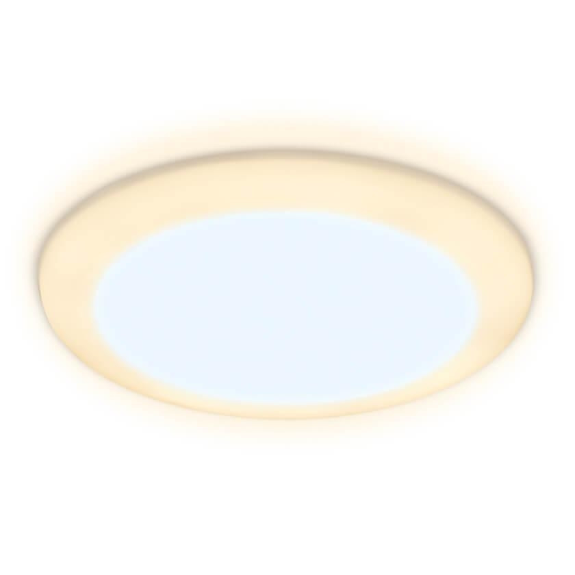 Встраиваемый cветодиодный светильник с регулируемым крепежом и подсветкой Ambrella light Downlight DCR303 светодиодный светильник feron al508 встраиваемый с регулируемым монтажным диаметром до 90мм 6w 6400k белый