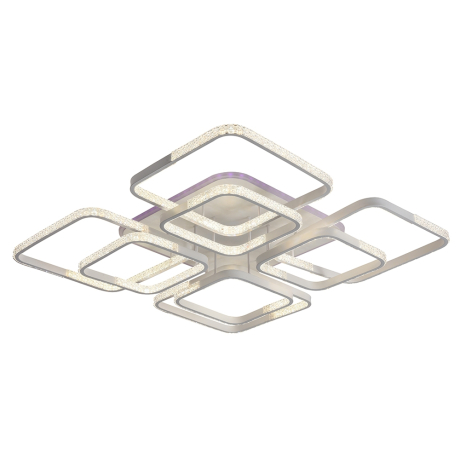 Светодиодная диммируемая люстра с ПДУ Profit Light 8026/4+4 WHT B 288W+14W RGB 