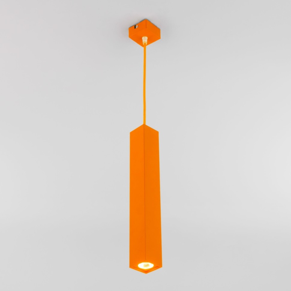 50154/1 LED оранжевый оранжевый Подвесной светодиодный светильник Eurosvet Cant 50154/1 LED оранжевый - фото 1