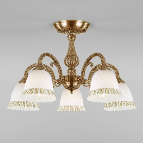 Люстра на штанге Eurosvet Campina 60107/5 античная бронза 