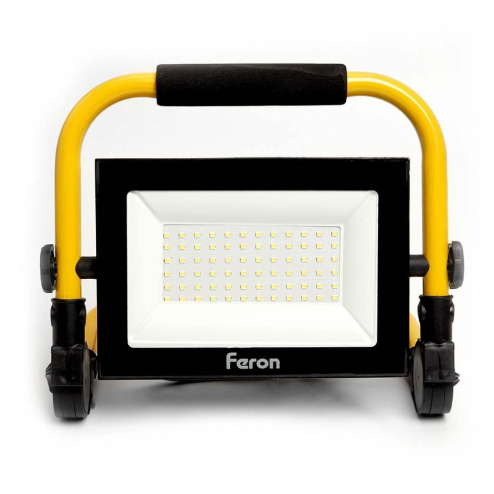 Светодиодный переносной прожектор 70W, 6400K (холодный) IP65  Feron LL-515 41545, цвет черный - фото 4