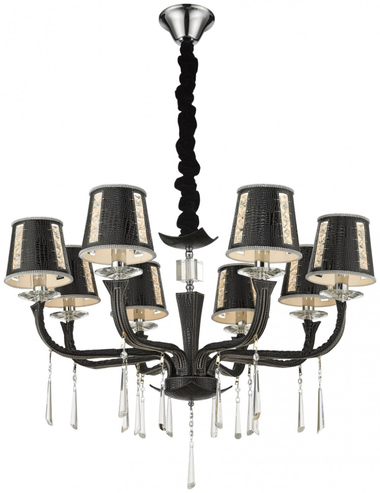 Люстра подвесная со светодиодными лампочками E14, комплект от Lustrof. №151568-623122, цвет черный - фото 1