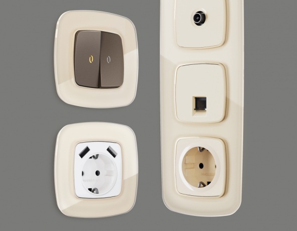 Рамка на 2 поста Ambrella Volt OMEGA OF320302