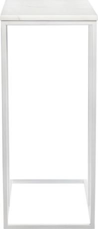Придиванный столик Loft 50x30см, белый мрамор с белыми ножками Bradex Home 761816