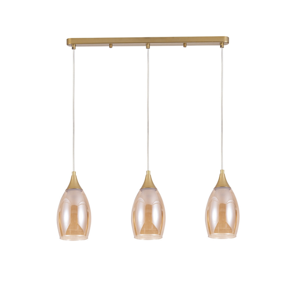 Подвесной светильник с 3 LED лампами. Комплект от Lustrof №618770-709179, цвет золото
