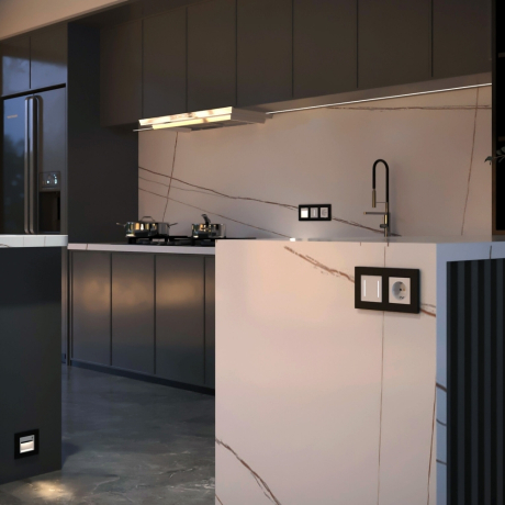 Сенсорный выключатель двухклавишный с подсветкой (белый) W4522001 Werkel 