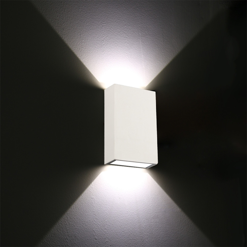 Фасадный светильник Arte lamp Algol A2750AL-2WH, цвет белый - фото 4