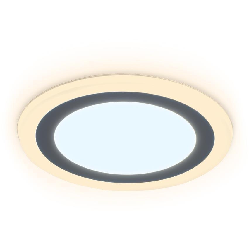 Встраиваемый точечный светильник с подсветкой Ambrella light Downlight DCR373, цвет белый - фото 1