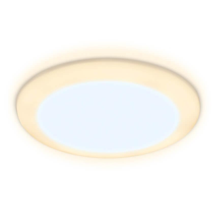 Встраиваемый cветодиодный светильник с регулируемым крепежом и подсветкой Ambrella light Downlight DCR305 светодиодный светильник feron al509 встраиваемый с регулируемым монтажным диаметром до 210мм 34w 4000k белый