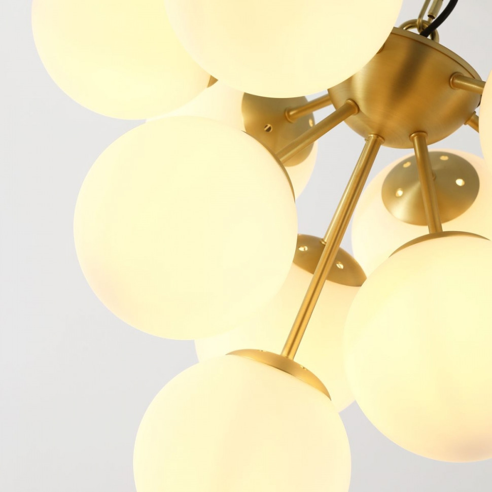Люстра с лампочками, подвесная, комплект от Lustrof. №279801-617107, цвет золото - фото 3